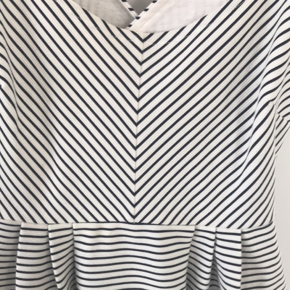 ANTHROPOLGIE Striped Criss Cross Back Fit and Flare Dress, Size XS - Picture 4 of 11